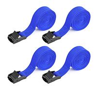 Kshineni 4 Pcs Ratchet Tie Down Straps, 2.5m x 25mm Heavy Duty Lashing Strap Roof Rack Straps Tensioning Belts with Buckle for Trucks, Cargo, Motorcycle, Trailer, Luggage (Blue)
