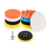 Kshineni 6Inch Drill Polishing Pads 11Pcs Car Polishers and Buffers Buffing Kits Sponge Drill Attactment for Auto Polisher,Sanding,Waxing (150mm)