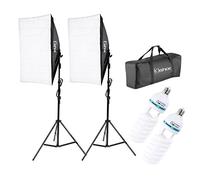 Kshioe Photo Studio Lighting Kit with Light Stand and Practical Carry Bag, with 2 Softbox Light