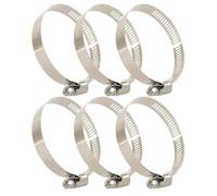 KShun 6 Pcs 46-70 mm Large Diameter Heavy Duty Hose Clamps, 304 Stainless Steel Industrial Worm Drive Jubilee Clips for Big Pipe, Tube, Duct, Drainage, HVAC