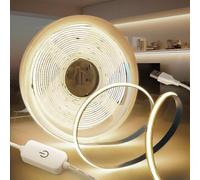 KSIBNW 5M/16.4ft USB COB LED Strip Lights, Natural White 4000K Dimmable Led Light Strip 5V LED Tape Lights Flexible CRI90+ TV Backlight with 1M USB Powered for Bedroom Cabinet Kitchen Decoration