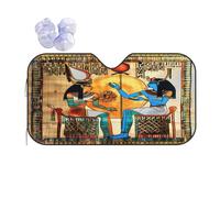 KSIDOV Egyptian Egypt Papyrus Women Car Windscreen Sun Shade, Windshiled Sunshade Front Windows Sun Visor UV Protector Cover, 140X76 cm