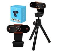 KSIEE - 1080P Webcam with Microphone, Adjustable FOV, Zoom, Software Control and Privacy Cover, USB HD Webcam, Plug and Play, for Computer Conferencing and Video Calling (A)