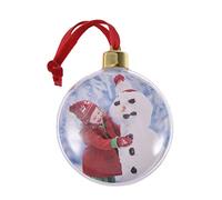 KSIEE 4 Pieces Photo Ornament Ball Custom Pictures Photos for Christmas, Valentine's Day Decor (A)