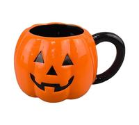 KSIEE Halloween Mug, Pumpkin Ghost Cup, Theme Party Favor Ceramic Cups, Pumpkin Coffee Mugs, Fun Mugs Gift for Kids Women Men (Orange)