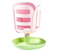 KSIEE Hay Feeder for Rabbit and Guinea Pig, Pink Pet Self-Feeder with Bottom Tray Design, Large Capacity