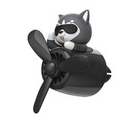 KSIEE Pilot Car Air Freshener, Husky Pilot Car Vent Clip Air Freshener, Cartoon Dog Air Diffuser Rotating Propeller Outlet Fan Vent,Car Interior Perfume Decoration, Black