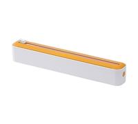 KSIEE Plastic Wrap Dispenser with Cutter, Reusable Dispenser, Stretch Clear Cling Wrap for Kitchen Storage Organization Holder (White)