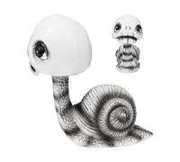 KSIEE Skull Snail Garden Decor, Halloween Rustic Snail Skull Sculpture, Shaking Head Skull Snail, Indoor Outdoor Resin Sculpture, Cute Halloween Garden Decor Mini Fairy Garden Ornament