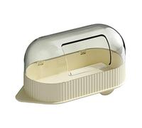 KSIEE Small Animal Sand-Bath Box - Acrylic Critter's Sand Bath Shower Room & Digging Sand Container, Hamster Sand Bath Container Large Hamster Toilet Dust Bust Accessories for Small Animals (Yellow)