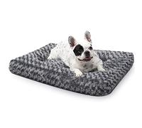 KSIIA Dog Bed Medium Washable, Calming Crate Mattress with Non Skid Bottom, Fluffy Anti Anxiety Dog Beds, Pet Pillow Cushion, Dark Grey, 76x52x7cm