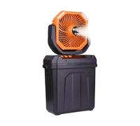 Ksikdeg 30000mAh Rechargeable Camping Misting Fan With Light Timer Fan With Hook 6L Bucket For Tent Garage Outdoor Use Rechargeable Outdoor Misting