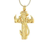 Ksikdeg Engravable Cremation Brooch With Secure Pet Ashes Urn & Chain Oxidation Rustproof Steel Pet Ashes Owner Religious Jewelry