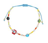 Ksikdeg Evil Eyes Braided Adjustable Cord Jewelry Handmade Family Layering Evil Eyes Stack