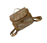 Ksikdeg Fashionable Shoulder Bag PU Leather Messengers With Clear Display Designs Trendy Streetwear Accessory For Teen Girls Transparent Crossbody