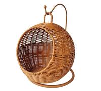 Ksikdeg Imitation Rattan Cats Basket Hanging Hammock Bed for Small Space Comfortable Small Cats Nest for Indoor