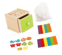 Ksikdeg Inspired Wooden Sorting Toy for Children Shape and Color Recognition Activity Box Including Insertion Slots Wooden Shape Sorting Toy