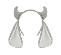Ksikdeg Plush Sheep Horn Headband - Gray White Furry Ears Costume Accessory For Parties & Cosplay Modern Sheep Headbands Stage Costume