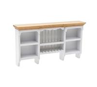 Ksikdeg Realistic Bakery Cabinet Realistic Pretend Play Display Shelf Model Toy Vintage Display Shelf 1: 12 Dolls House Miniature Wooden Furniture