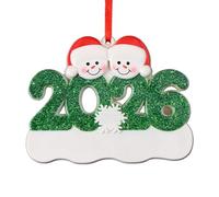 Ksikdeg Snowman Couple Christmas Decoration Hanging Pendant Handcrafted Resin Ornament For Family Love Celebration Christmas Tree Decoration Resin