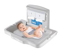 KSITEX Baby Changing Table Wall Mounted,Baby Changing Unit,Baby Changing Station with Safety Strap & Tissue Box,Horizontal Diaper Changing Table,Commercial Nappy Changing Table for Bathroom Restrooms