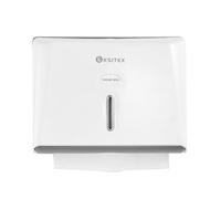 KSITEX Paper Towel Dispenser Commercial Wall Mount, Z-Fold Multifold Hand Towel Dispenser No Drill for Bathroom Kitchen Office, 200+ Sheet, Two Ways to Unlock, White