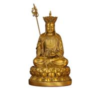 Ksitigarbha Bodhisattva Copper Statue for Home Office Decor,King of the Inferno,Ward Off Evil Spirits Buddha Figurines for Housewarming Gift