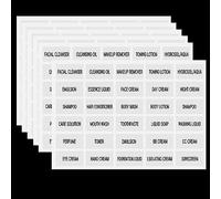 KSIWRE 300 PCS Waterproof Labels for Travel Size Bottles, Clear Bathroom & Beauty Organization, Refillable Bottle Stickers