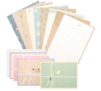 KSIWRE 48 PCS Stationery Paper and Envelopes Set,Cute Floral Stationary Set for Writing Letters,Double Sided Printing,Letter Writing Kit