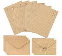 KSIWRE 72 PCS Vintage Stationery Set,24 Stationery Writing Papers with 12 Matching Envelopes,Old Looking Stationary Kit for Writing Letters and Invitations