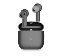 KSIX Meteor Wireless Bluetooth Headphones, HD Calls, Noise Cancelling ENC, Metallic Charging Case, True Wireless Stereo, 32 Hours Autonomy, Voice Assistants, Water Resistant, Black
