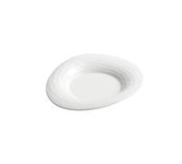 ksjdieunf Dessert Plates White Special-Shaped Dinner Plate Ceramic Hotel Dish Home Western Food Pasta Dessert Irregular Creative Cake Honpei Dinner Tableware(10 in)