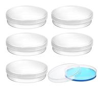 KSJEHW 6 Pieces Petri Plate, Scientific Projects with Nutrient Agar Petri Plate, Pre-Poured Agar Plates, Pre-Poured Agar, Student Supplies (35mm)