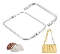 KSJEHW Pack of 2 Bag Frame Clasps Aluminium Purse Bag Hanger Bag Clasp for DIY Purse Handbag Bag Accessories (180 mm x 90 mm)