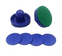 KSJOAIDDE 1 Set Mini Air Hockey Pushers and Air Hockey Pucks Small Size Hockey Paddles 2 Blue Pushers 96 mm