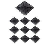 KSJOAIDDE 10Pcs Fish Tank Bottom Filter Plate Suction Filter Plate with Connector Black 14.5x14.5x2.5 cm