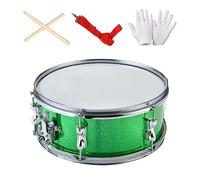 KSJOAIDDE 13In Snare Drum Music Learning Percussion Instrument for Adults Kids Green Adjust Spring