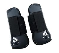 KSJOAIDDE 1Pair PU Tendon Boot Fetlock Boots Breathable Anti-Slip Training Black M