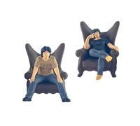 KSJOAIDDE 2 Pcs 1/64 People Figure Tiny People Model for Miniature Scene Dollhouse Layout