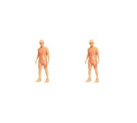 KSJOAIDDE 2 set of 1/64 Scale Model People Resin Unpainted Figures for Fairy Garden Model Train A Type A