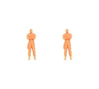 KSJOAIDDE 2 set of 1/64 Scale People Figure Character Doll for Micro Landscape Miniature Scene Johnson 2.8-3.0 cm