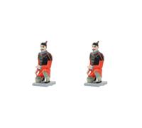 KSJOAIDDE 2 set of 1:64 Terracotta Figure Terracotta Statue for Diorama Micro Landscapes Layout Painted pottery