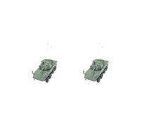 KSJOAIDDE 2 set of 1:72 4D Tank Model DIY Tracked Crawler Chariot for Table Green 10x5x6 cm