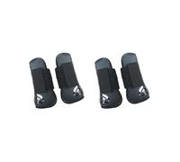 KSJOAIDDE 2 set of 1Pair PU Tendon Boot Fetlock Boots Breathable Anti-Slip Training Black M