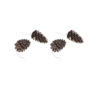 KSJOAIDDE 2 set of 2x Bird Parrot Budgie Bird Stand Perch Hanging Natural Pine Cones Chew Toy