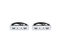 KSJOAIDDE 2 set of 3.5In 9Pin to USB 2.0 Hub Front Panel 2 USB 2.0 Ports Mic Interface for PC Argent Silvery 10.22x2.52 cm