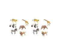 KSJOAIDDE 2 set of 6 Pcs Animals Figurines Playset Zoo Animals Figures for Birthday Table