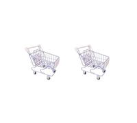 KSJOAIDDE 2 set of Deluxe Mini Supermarket Handcart for Girls and Boys Learning Development Purple