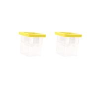 KSJOAIDDE 2 set of Floating Fish Breeder Box Separation Incubations Box for Clownfish Fish Egg Yellow 8.6x8.6x11 cm