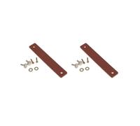 KSJOAIDDE 2 Set of Handmade Leather Door Handle Drawer Cabinet Handles Pull Knob Brown